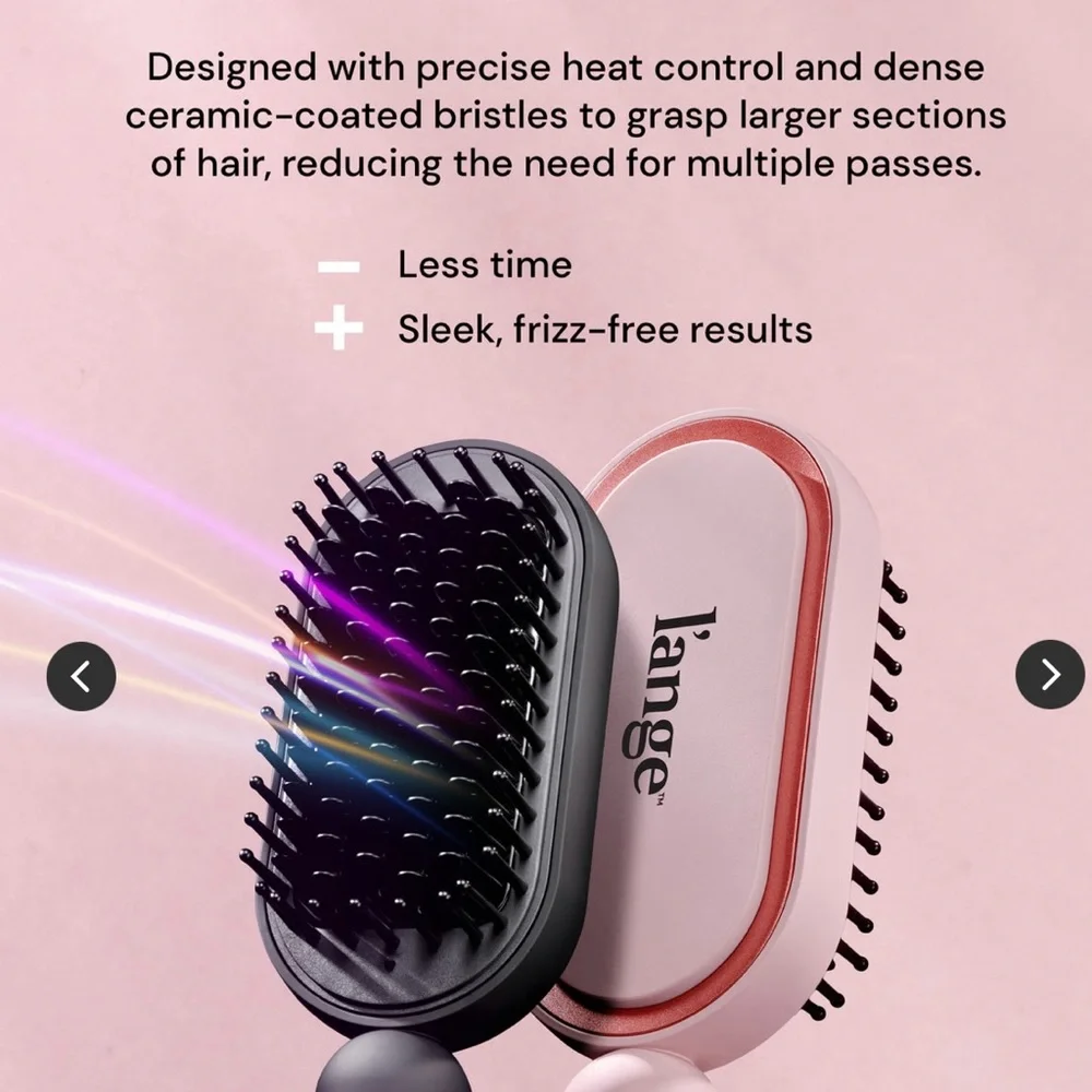 L'ange Black Mane Pass 2-in-1 Straightening Brush - Picture 6 of 6